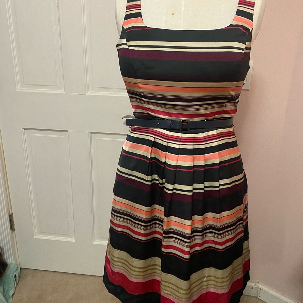 Stripped A-line dress